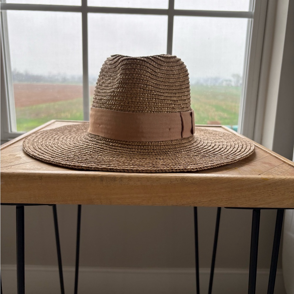 Brixton Natural Straw Fedora with Tan Band